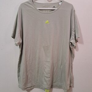 Athleisure Plus Size Adidas 3X Aeroready Green Training Shirt Moisture Absorbing